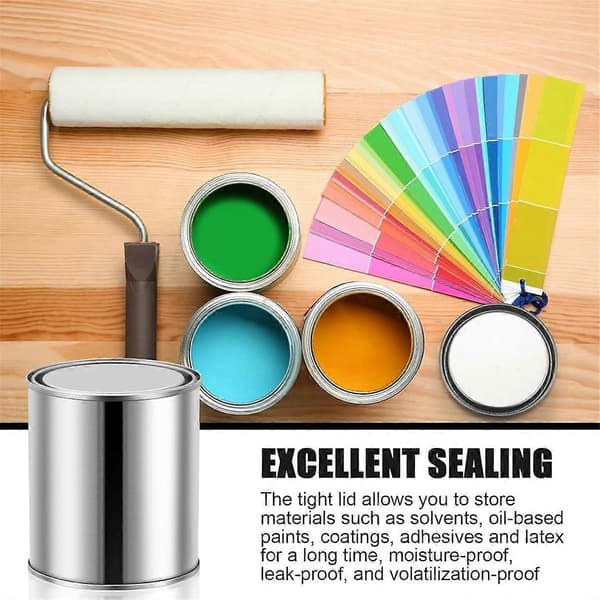16-pack Unlined Can 0.84 Pint Empty Metal Paint Cans with Lids Small Paint Cans Versatile Paint P