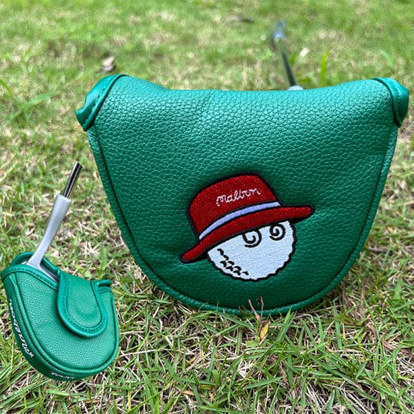 1:a Golf Trä Huvudskydd Driver Fairway Woods Skydd PU Läder Putter - Gul qd