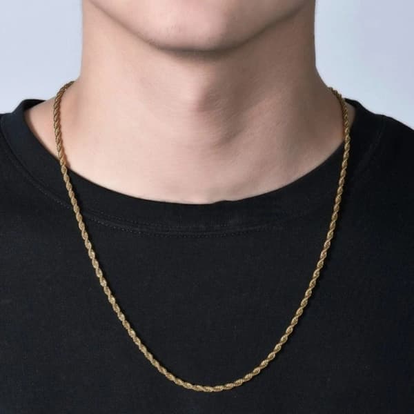 Repkedja Orm Bred Halsband GULD 41CM 41CM guld 41cm-41cm