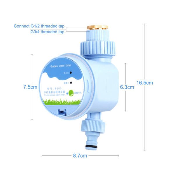 Smart Vanntimer med Wi-Fi Hub, Utendørs Hageplen Bluetooth Slangetimer, Programmerbar Vanningstimer med Auto & Manu