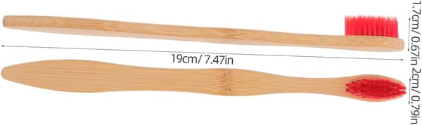 10 pcs Bamboo Toothbrushes Portable Manual Toothbrushes with Soft Bristles and Ergonomic Handle