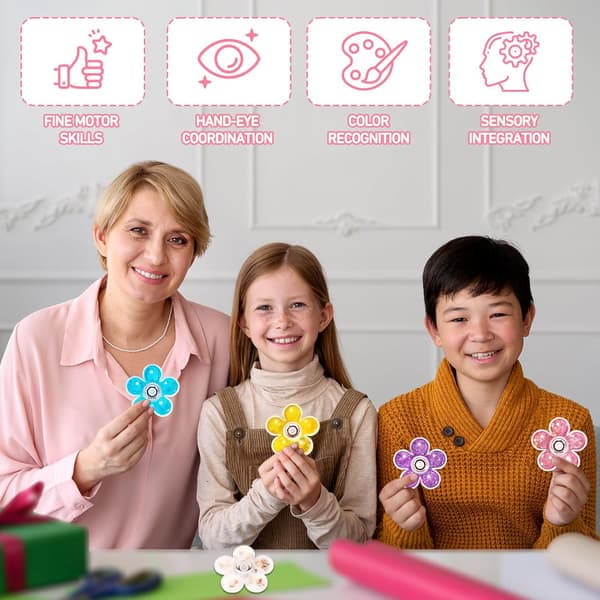 Glitter Fidget Spinners – 5-pack sensoriska stresslindringsleksaker för barn och tonåringar