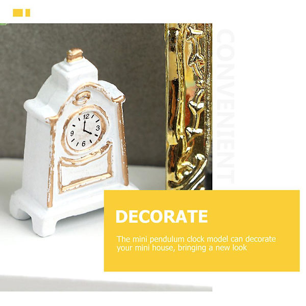 Hjemmedekoration Mini Hus Scene Dekoration Mini Hus Dekoration Retro Stil Pendelur Dukkehussal