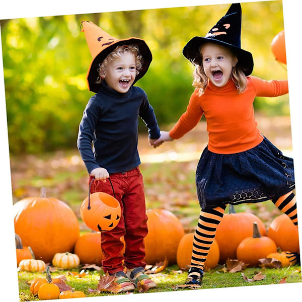 Gresskarlykt Halloween Gresskarlys Gresskar Godteriboks Bærbar Lykt LED-lykter Glødende Dekorasjoner Barn Lykt