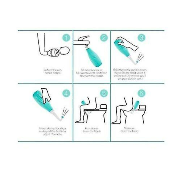 450ml Bärbar Resebidet Bärbar Bidet för Toalett Handhållen Efter Förlossning, Hygienvård Grön