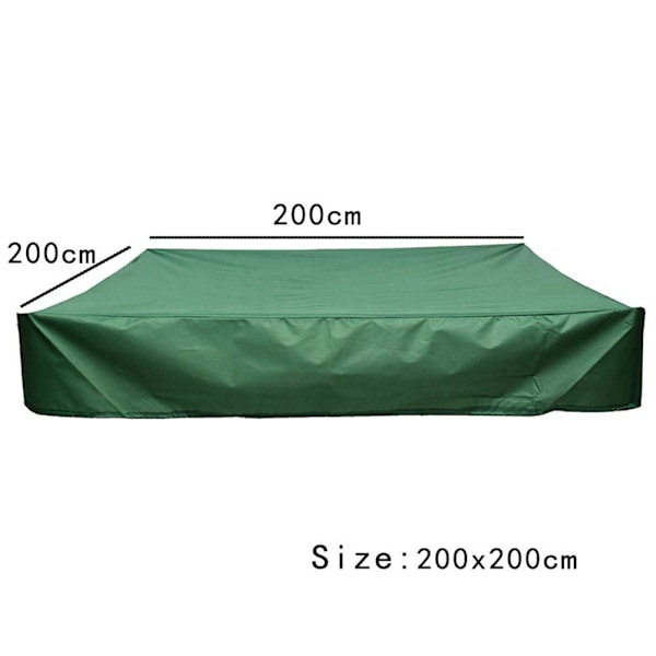 Hiekka-altaan kansi Neliö vedenpitävä hiekkalaatikon kansi vetoketjulla Työkalu pölytiivis Oxford-kangas hiekkalaatikko (200x200cm)