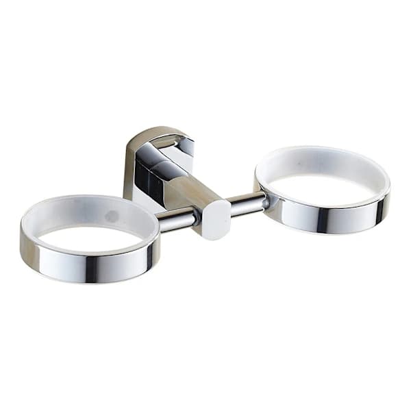 Wall Mounted Mug Holder - Modern Toothbrush Holder, Double Bathroom Accessories, Wall Mounted Toothbrush Holder