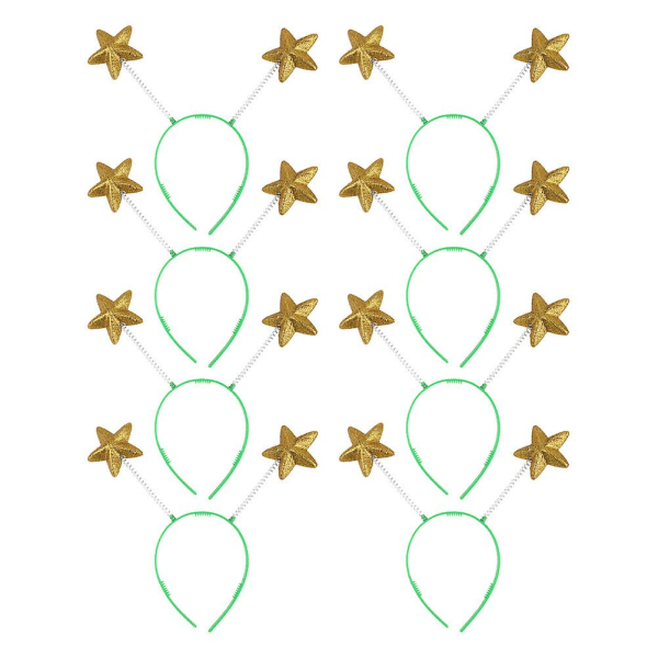 8 st Pentagram pannband Unik paljetthuvudbonad Stjärnhår för flickaGult24X12cm Yellow 24X12cm