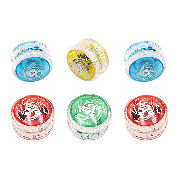 6 kpl Leikkikalu Taapero Vastareagoiva Yoyo Transaxle Yoyo Valoisa Led Yoyo Kylmät Yoyot Automaattinen Palautus YoyoRand