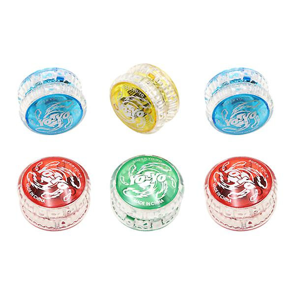 6 stk Leke Toddler Uresponsive Yo-yo Transaxle Yo-yo Lysende Led Yo-yo Kule Yo-yo Auto Return Yo-yoRand