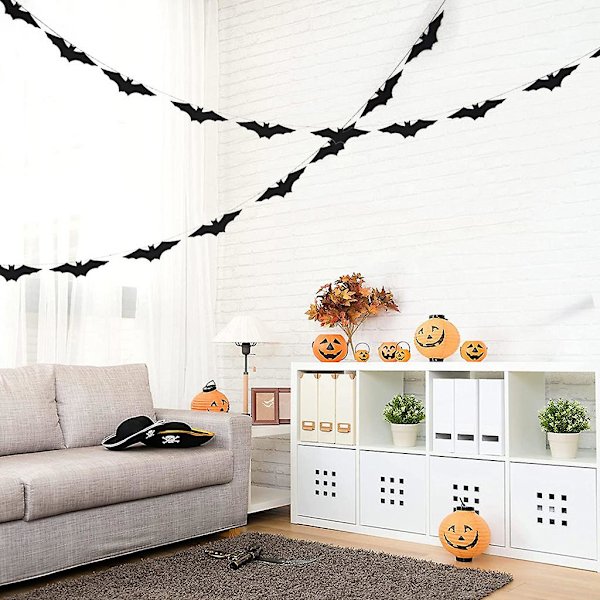 Halloween-lippukoristeet Halloween-kauhufestarikoristeet Tarrat Lepakko