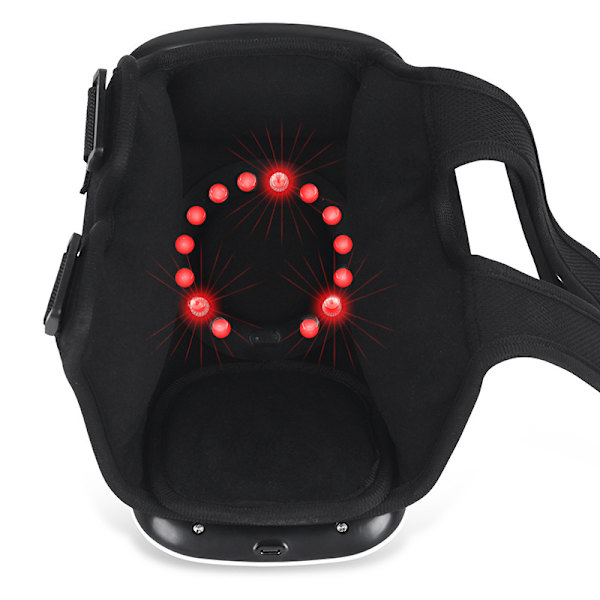 Knämassager med värme och knådning för smärtlindring Infraröd vibration Fysioterapi av knä för kramper och leder LED