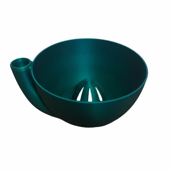 Self-Rotating Ceramic Berry Bowl with Drain, Automatic Fruit and Vegetable Cleaning Bowl, 3D Printed
