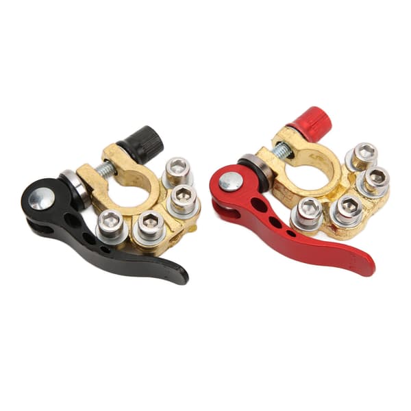 4-Way Battery Terminal Connector Positive Negative Quick Disconnect Switch Top Post Clamp