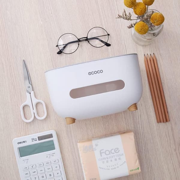 Serviettholder PVC serviettholder Multifunksjonell beholder Pennholder Fjernkontroll