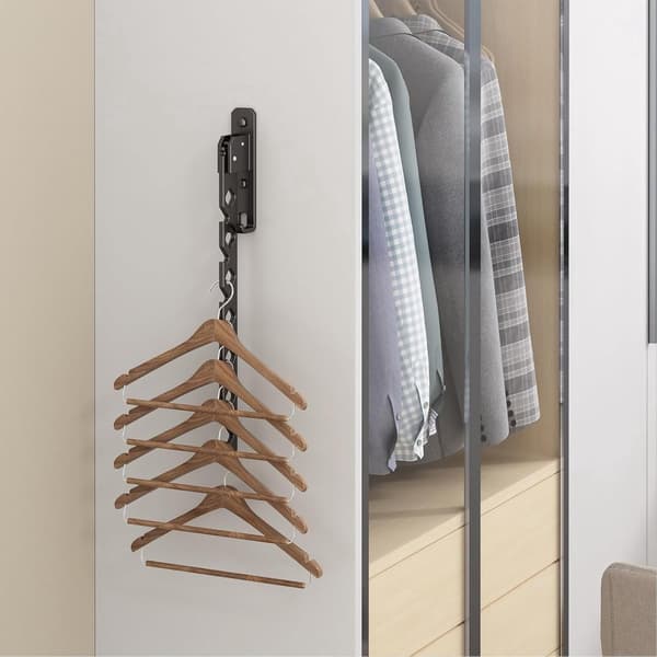 Wall Mounted Foldable Clothes Drying Rack, Adjustable Aluminum Laundry Hanger for Laundry Room, Grey 35 cm grey grey