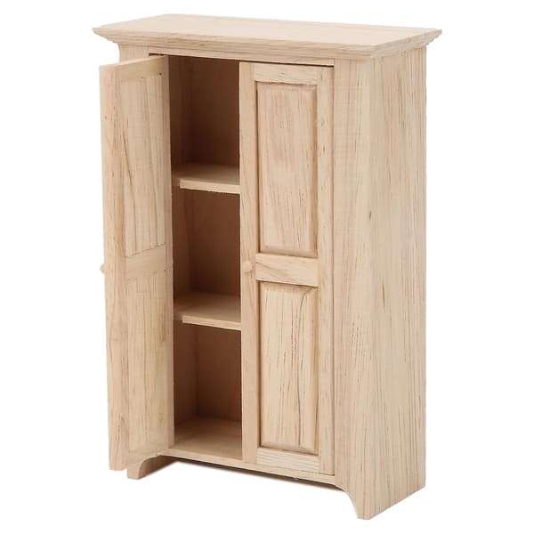 1:12 Dukkehus Miniature Træ Garderobe Simuleret Møbelmodel Legetøjstilbehør