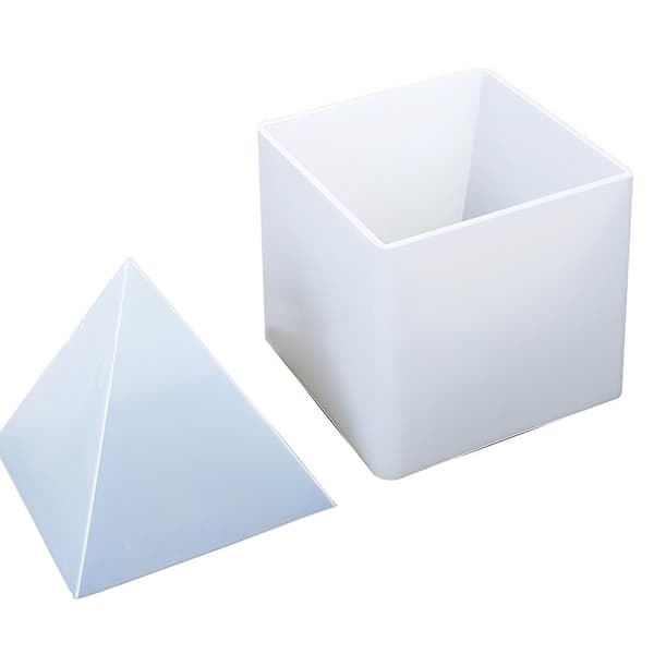 Gjennomsiktig silikonform pyramideformer DIY harpikshåndverk D