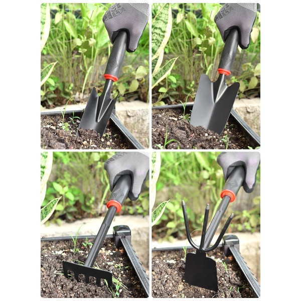 1 stk (svart bred spade) hagespade for planting og omplanting, fleksibel bruk