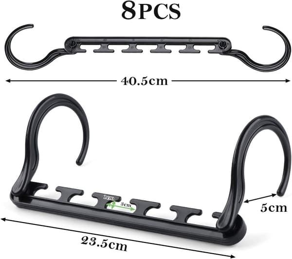 A set of 8 magic hangers, foldable and space-saving hangers - mul