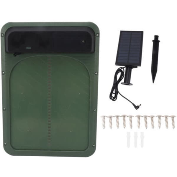 Jeffergarden Automatic Chicken Coop Door, Solar Powered Safe with Light Sensor for Green Poultry