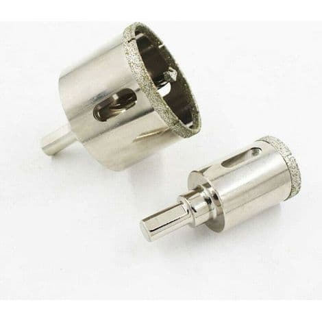 Diamond drill bit with centering drill, 25 mm hole saw cutting tool for glass/ceramics/tiles/clear stone