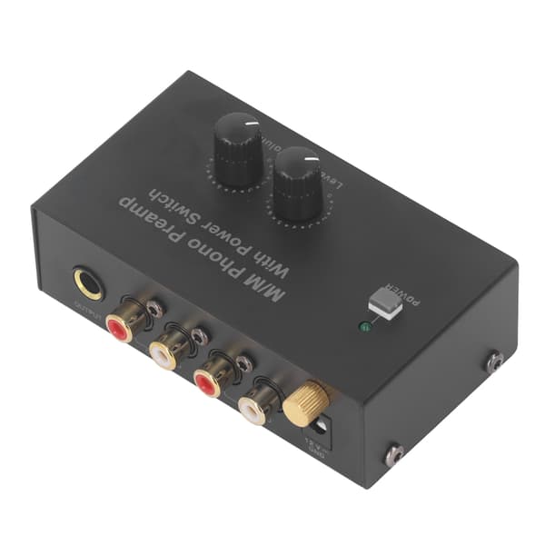 Phono Turntable Preamplifier Electronic Audio Stereo Phonograph Preamp Low Noise PP500P 100‑240V EU Plug