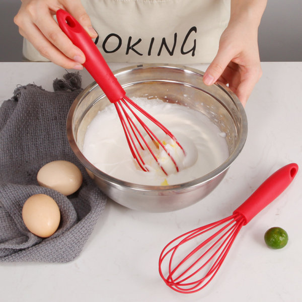 Ikke ripebelagte visper - varmebestandige kjøkkenvisper for matlaging Non-stick kokekar, ballong eggvisper Perfekt for