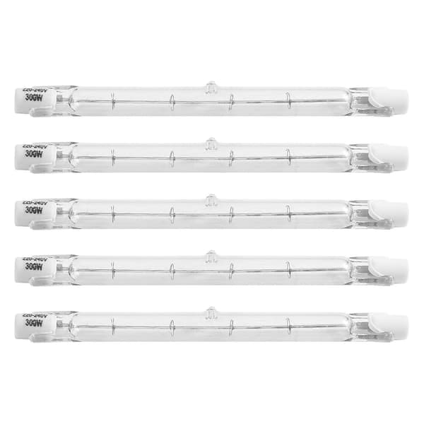 5-pack R7S 118mm 300W 230V, R7S Halogen Linear Bulb, Dimmable Halogen Lamp for Construction Sites