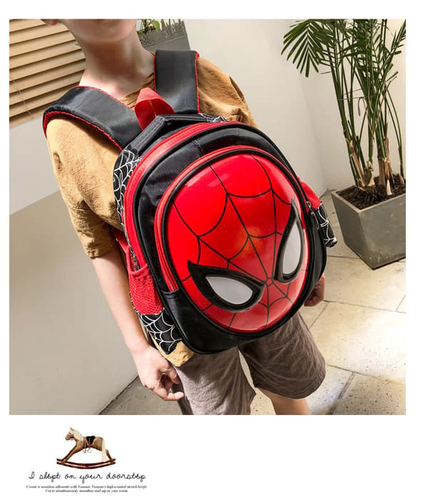 Rygsæk til børnehave, Spider-Man skuldertaske - Sort