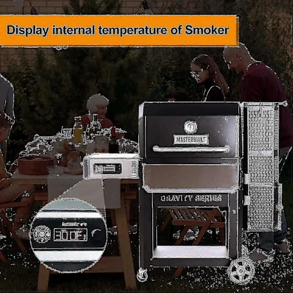 Temperatursensor Erstatning for Masterbuilt Gravity Series 560 800 1050, Grillføler i Rustfritt Stål for Digitale Kullgriller