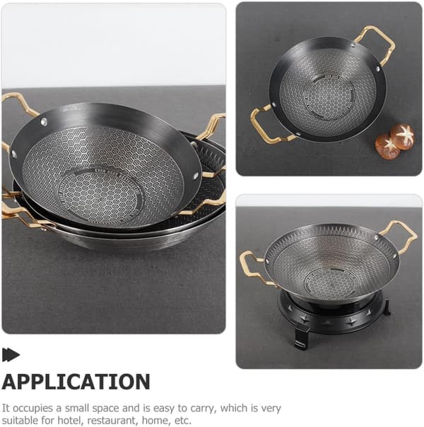 Cooking Pot Stainless Steel Dry Pot 28cm Double Handles Smooth Surface Sturdy Kitchen Hotel Use
