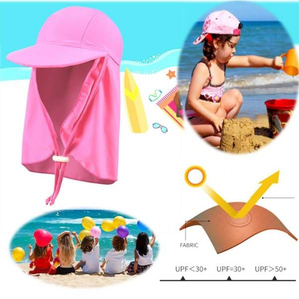Hue med suppe til, beskyttelse, svømning til piger og, rød hat Beskyttelseshat med nakkeklap