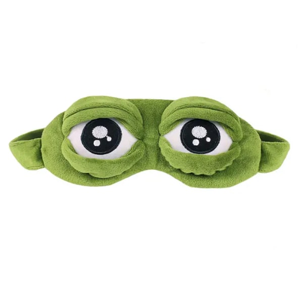 Sömnmasker för kvinnor,Ögonmask för att sova,Sad Frog Cute Block Out Light, Mjukt komfort cover för Travel Yoga Nap, Grön