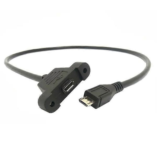 Micro USB 5Pin Hane till Hona Förlängningskabel Panelmonteringstyp med Skruvar