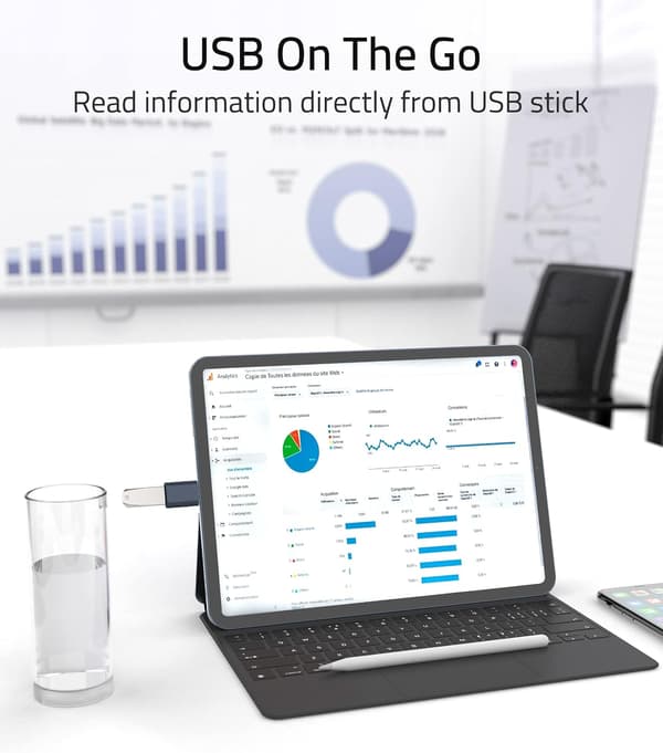 USB C til USB-adapter 2-pakning USB C hann til USB3 hunn-adapter Mørkeblå Dark Blue