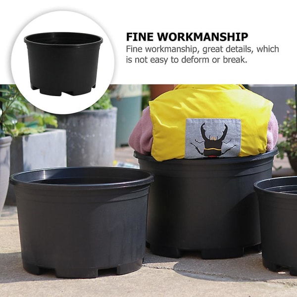 Hageplastblomsterpotte Blomsterplantepotte Hageplantepotte Blomsterbed Planting Basin Svart 30x30cm Black 30x30cm