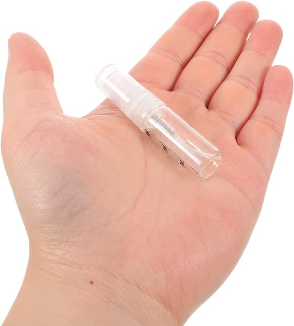 5 stk 3 ml glass sprayflasker Mini påfyllbar fin tåke forstøver bærbar parfyme aromaterapi reise tom duft med graderte markeringer
