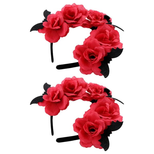 Halloween Rosettpannband för kvinnor, fladdermusformad tyghåraccessoar 2 st