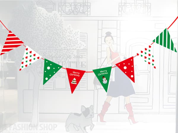 Bannerdekorasjon Vimpel Jul Nyttår Fest Kveld Dekorasjon