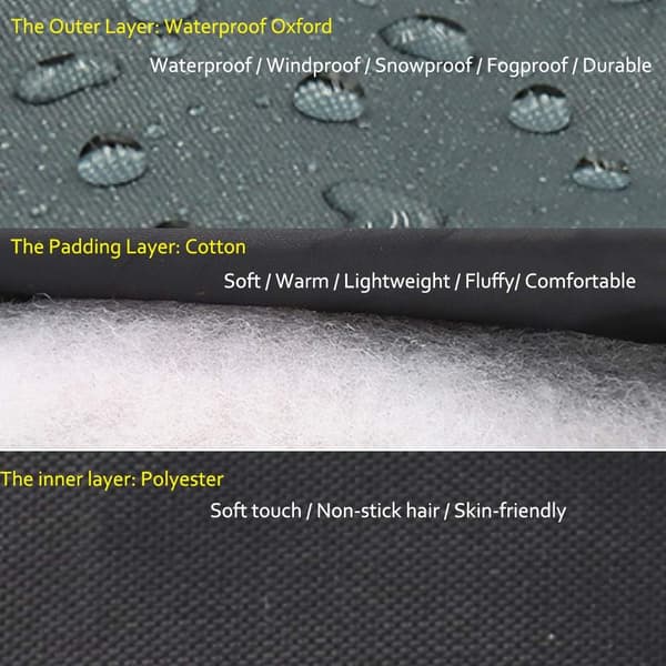 Dog Winter Jacket, Waterproof, Warm, Reflective, Soft Plush, Adjustable, for Small, Medium, and Large Dogs (2XL, Silver)