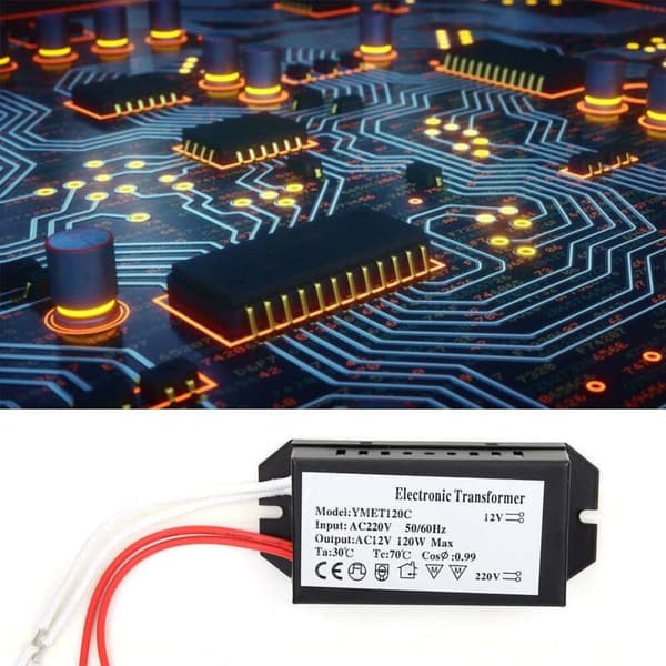 220V til 12V Elektronisk Transformator, Spændingsomformer, Intelligent Strømforsyning (120W)