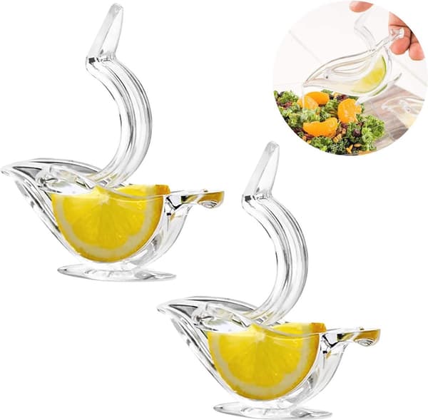 Manuel citronpresser - Bærbar citruspresser med transparent design, perfekt til køkkenet