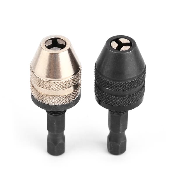 Nøglefri Hex Borepatron Adapter Konverter 0.3-3 mm Hurtigt Skift