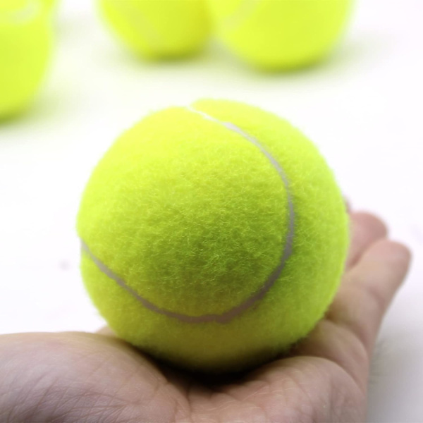 Tennisbolde, 18 Pakke Trænings Tennisbolde Øvelsesbolde med Nettaske til Nem Transport, Kæledyrs Hunde Legebolde, Passer