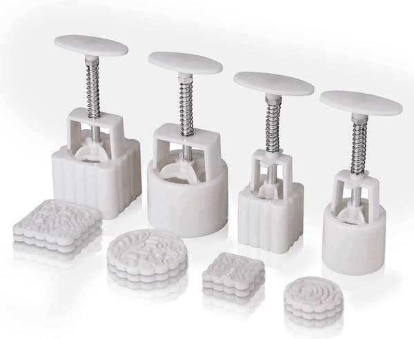 Månfestival Handpressad Mooncake Form, Mungbönsbakelse Form-FM-