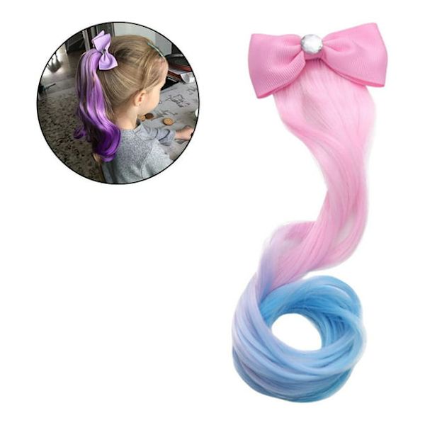 Børneparyk Spring Clip Pige Bue Streamer Western Style Paryk