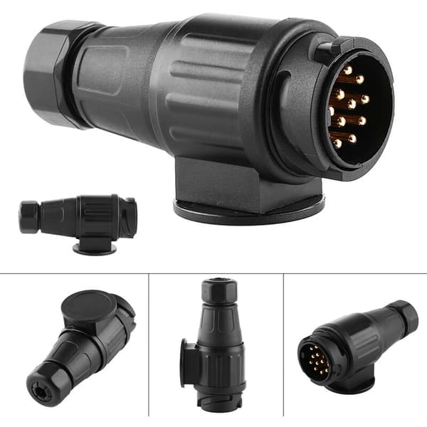 13-pin, 12V 13p plug caravan trailer connector chase electrical cable adapter towbar socket