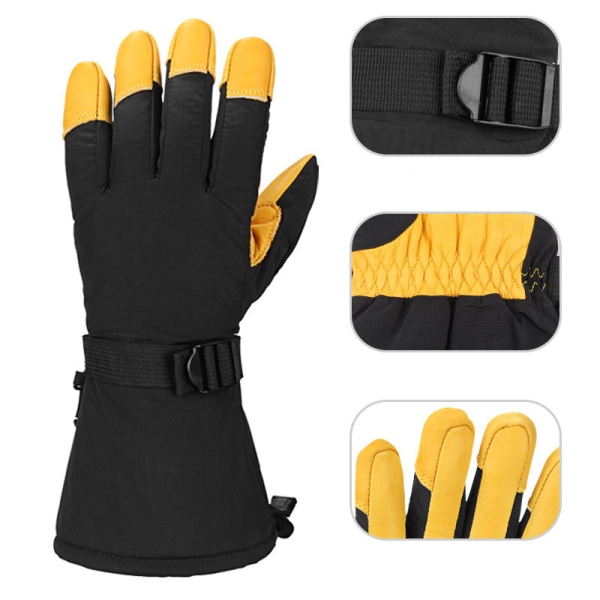 Skidhandskar - Vattentäta Andningsbara Snowboardhandskar, 3M Isolerad Varma Vinterhandskar, Passar Både Män & Kvinnor (XL)