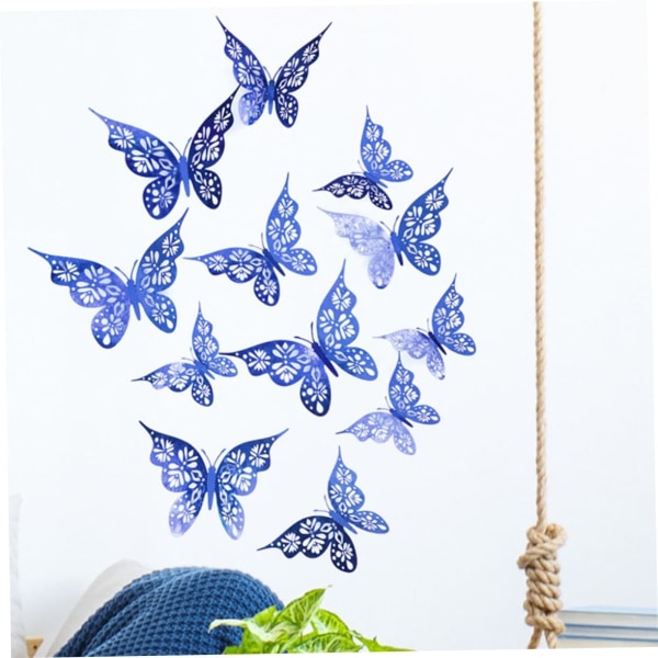 24 stk. Butterfly Vægsticker Halloween Dekoration Boho Stickers Bohemian Hjem Dekoration 3D Vægskunst Soveværelse Vægsticker Dekorativ Dekal